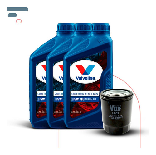 Kit Troca De Óleo Palio Siena Uno Strada Fire Valvoline