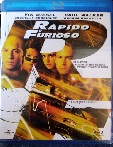 Rapido Y Furioso Vin Diesel Paul Walker Pelicula Blu-ray