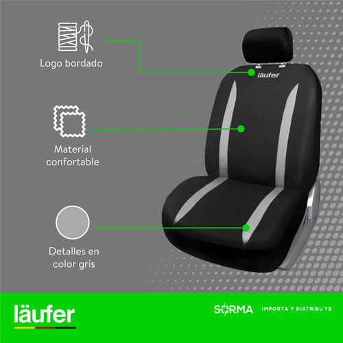 Imagen 4 de 8 de Funda De Asientos 9 Piezas Universal - Läufer