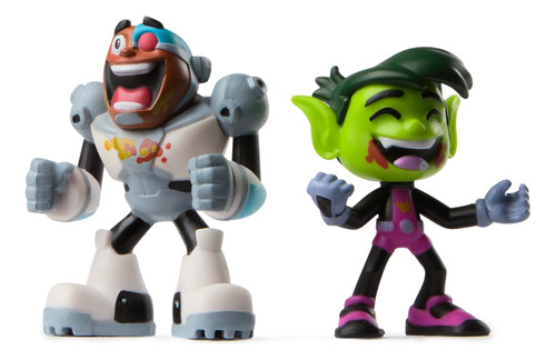Caos En La Cocina, Dis-play Set Con Beast Boy Y Cyborg