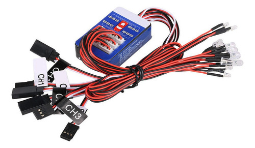 Jj 2x De Luces Intermitentes Led A Escala 1/10 Rc Compatible