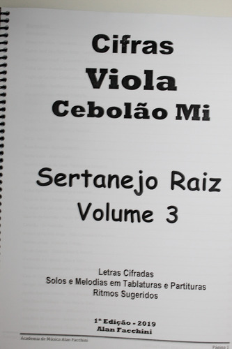 Caderno De Cifras E Tablaturas Para Viola Volume 3