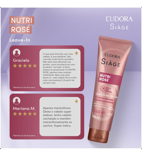 Leave-in Siàge Nutri Rosé 100ml