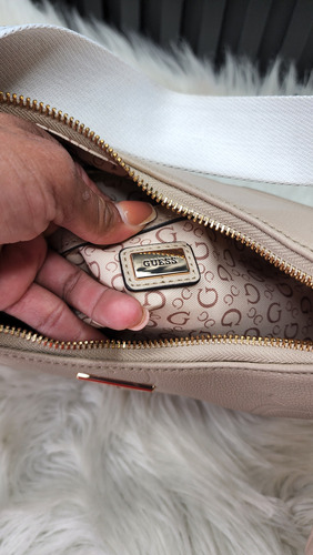 Bolsa Guess Bg959720 Nueva 100 % Original Con Etiqueta Beige Lisa Níquel Beige