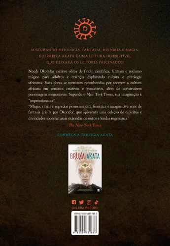 Guerreira Akata (Vol. 2), de Okorafor, Nnedi. Akata (2), vol. 2. Editorial Editora Record Ltda., capa mole em português, 2022