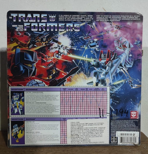 Figura Hasbro Transformers Soundwave Retro G1 (Usado)