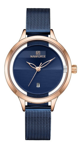 Relógio De Pulso Feminino 5014 Elegante Em Aço Inoxidável Pr