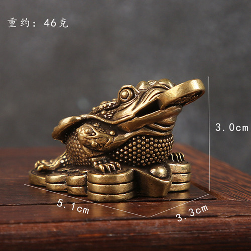 Latón Sapo Dorado Que Trae Fortuna Adornos Decoraciones