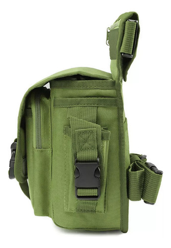 Muslera Tactica Bolso Muslera Outdoor Banano Pierna Airsoft Musleras Tacticas Cintura A Prueba De Agua Cangurera Unisex Tela Oxford Bolsa Tactica Lateral Impermeable Verde Hauki