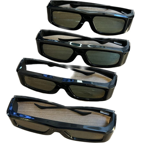 4 Pares Lentes Gafas 3d Obturador Activo Gafas 3d Recargable