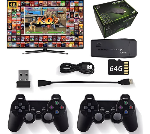 Adaptador Hdmi Game Stick Retro 2 Controles +21 Mil Jogos