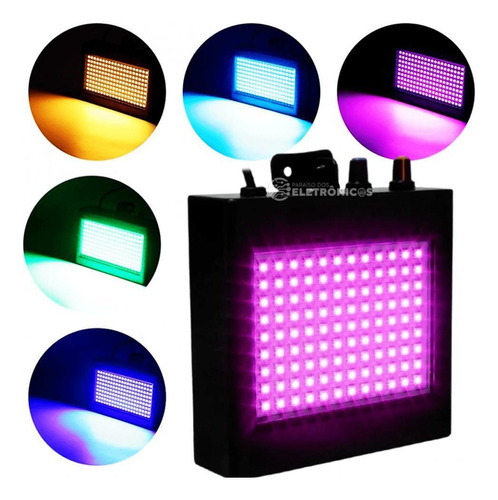 Luz de palco LED canhão par Lucky Strobo 108 leds rgb flash estroboscópico alto brilho 110V rgb