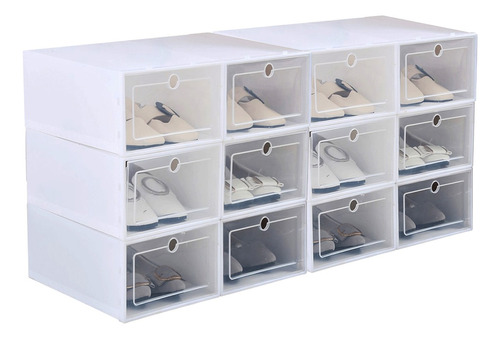 Cajas Organizadoras Zapatos Set X12 Calzado Zapatera 