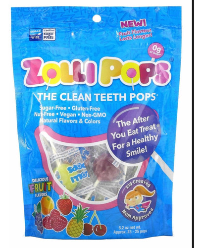 Paletas Zollipops 23-25 Pzas Para Dientes Sanos.. Importado