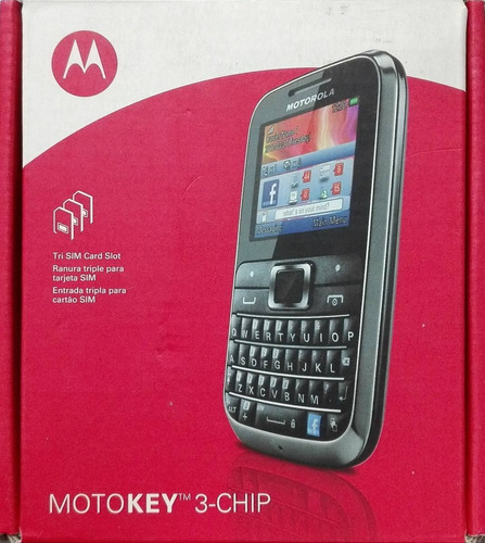 Celular Motorola Motokey 3-chip Ex117 Nuevo