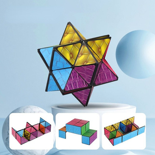 Juguete Cubo Magico Cambia Forma Rompecabezas Niños 2 Piezas