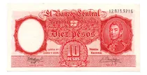 Comprar Billete 10 Pesos Moneda Nacional, Bottero 1971, Año 1961 Mb+