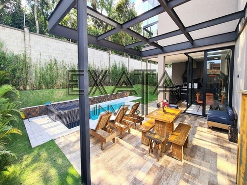 Imagem 29 de 30 de Condomínio Alphaville Granja Vianna, Moderna E Linda Com 4 Suítes 1 Master E Outra No Térreo, Gourmet, Piscina C/hidro 8 Pessoas! Impecável. - Ca00573 - 69232198