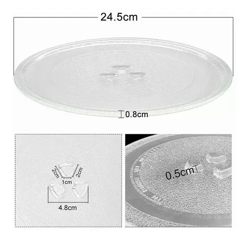 Plato Para Microondas De 24.5 Cm Diámetro C/base De Trébol