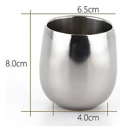 6 Tazas De Acero Inoxidable Para Cerveza Y Café, Doble Pared