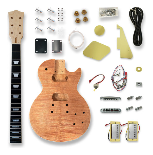 Bexgears Kits Guitarra Electrica Diy Cuerpo Okoume Cuello