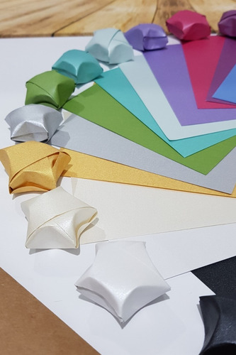 Papel Para Origami : 10x10 Negro Perlado Pack X 40 Hojas