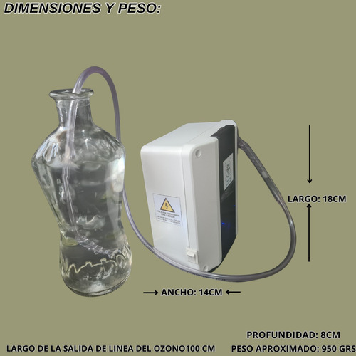 Purificador Ozonizador Hogareño Multifunción Agua Y Más
