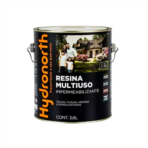 Resina Impermeável Acrílica Multiuso Solvent 3,6l Cinza