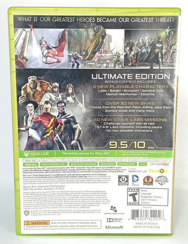 Injustice Gods Among Us Ultimate Xbox 360 / Compatible One (Usado)
