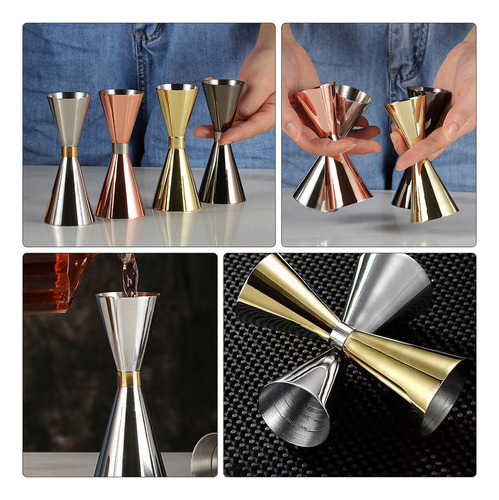 Jigger De Acero Inoxidable De 1 Pieza Con Barra De Medición