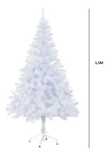 Árvore Natal Branca C/237 Galhos 1,5 Metros Decoração A0023 Cor Branco