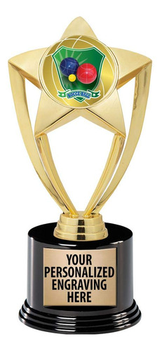 Awards Trofeo Bocce Ball Trophy Bola Boca Estrella Dorada 8 