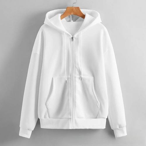 Sudadera Casual De Verano Con Capucha Y Cremallera De Algodó
