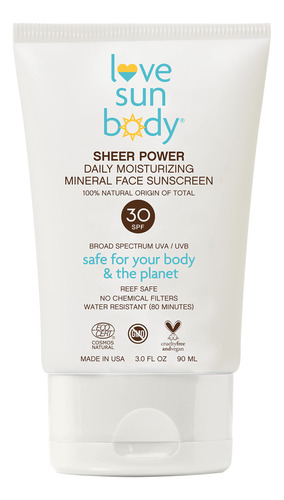 Love Sun Body Sheer Power Daily Moisturizing Mineral Face S.