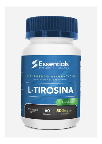 Essentials Tirosina 500mg 60 Caps Sabor Sin sabor