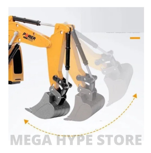 Imagem 6 de 7 de Carrinho Trator Escavadeira Rc Controle Remoto Gira Em 360º