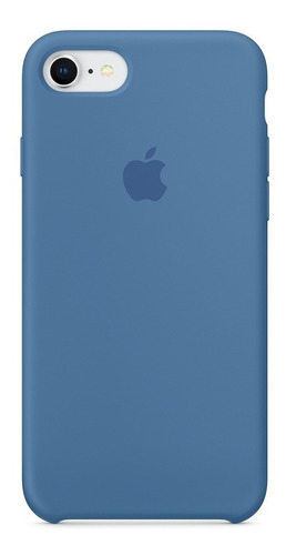 Carcasa Funda De Silicona iPhone 7 Y 8 Denim Blue
