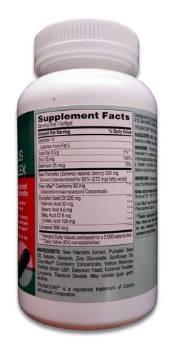 Imagen 2 de 2 de Prostate Health Complex, Saw Palmetto, X 250 Softgel