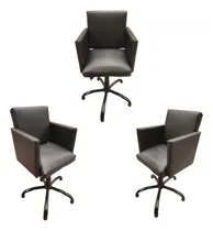 Comprar Sillon De Corte Peluqueria Barberia Regulable Color Negro Forma De La Base Regatones Tipo De Respaldo Fijo