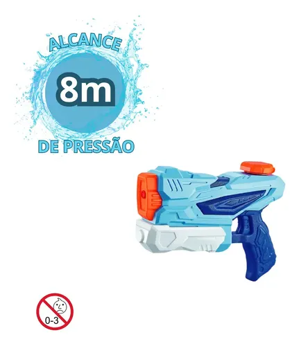 Lançador De Água Infantil Aqua Shoot 23 Cm Zippy Toys Azul