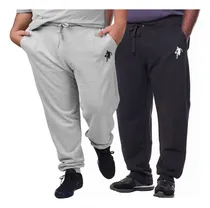 Comprar Kit 2 Calças Moletom Tamanho Grande Plus Size Jogger Dibre