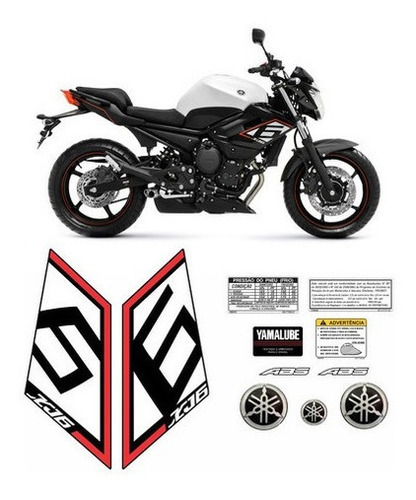 Kit Adesivo Emblema Yamaha Xj6 Sp 2015 Xj6sp015