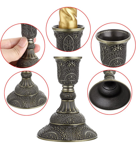 Set Ownmy De 2 Candelabros Con Cañones Con Cañones Vintage M