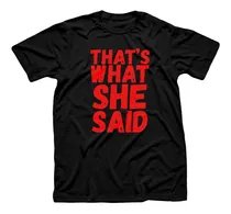 Comprar Remera Algodón Premium Serie Netflix The Office Thats What
