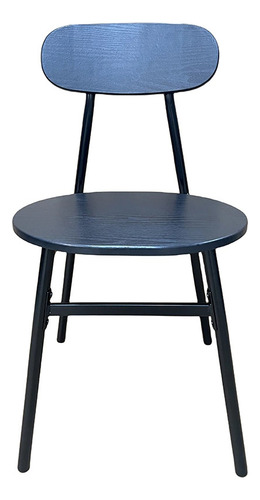 Silla Todah Moderna C/robustez Capacidad 150kg Brang Color Azul Oscuro Liso
