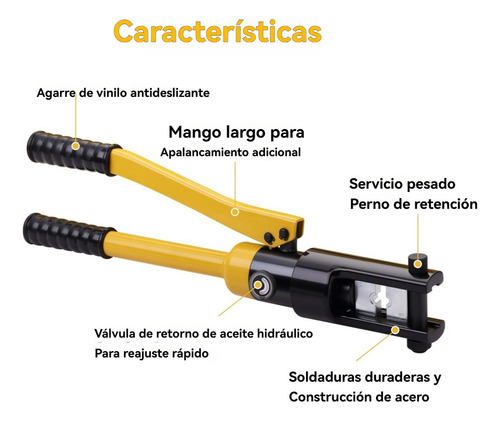 Prensa Aprieta Terminal Hidráulico 16ton 16-300 Mm2