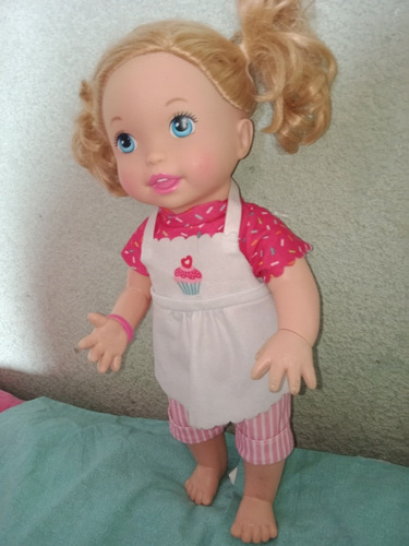 Muñeca Little Mommy Pequeña Chef Mattel Usada (Usado)