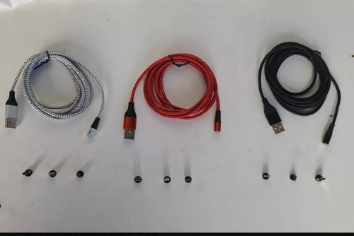 Cables  Magnéticos 3 En 1 De Carga iPhone, C Y Micro Hdmi  