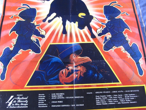 Yawar Fiesta. Afiche Original De La Película. 1986. (Usado)