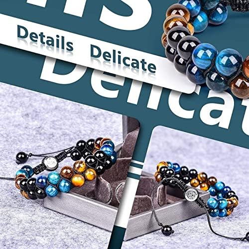 Pulsera De Triple Protección, Pulsera De Hematita De Negra 8